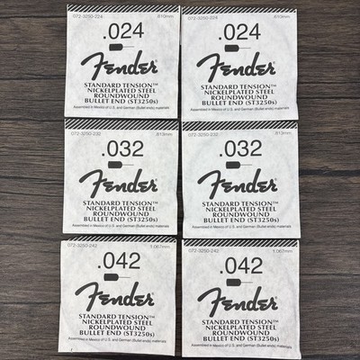 New Fender Guitar Strings ST3250S Nickelplated Steel Roundwound Bullet End Lot
