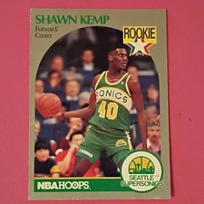 Shawn Kemp 1990-91 NBA Hoops #279 Rookie RC Base Set Seattle SuperSonics