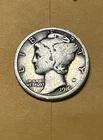 1916 Mercury Winged Liberty Head Dime 90% Silver First Year Issue - KM 140