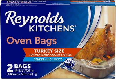 Kitchens Turkey Size Oven Bags, Holds Up to 24 Pounds, 2 Count