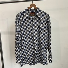 Vintage 70S Men  s Digger Collar Disco Shirt Xl Kings Road Nylon Hippie Dance Hal