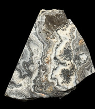 ZEBRA CALCITE SLAB - 4.02oz Lapidary Onyx Unpolished Crystal Rough Rock Mineral