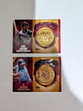 2015 TOPPS 1ST HOME RUN MEDALLION CARDS REGGIE JACKSON / BO JACKSON
