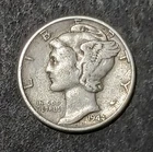 1944 Mercury Dime 90% Silver Avg Circ Philadelphia Minted