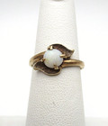 Vintage 10K Yellow Gold Opal Solitaire Ring Size 5.5 1.8 Gr [R381] — photo 1