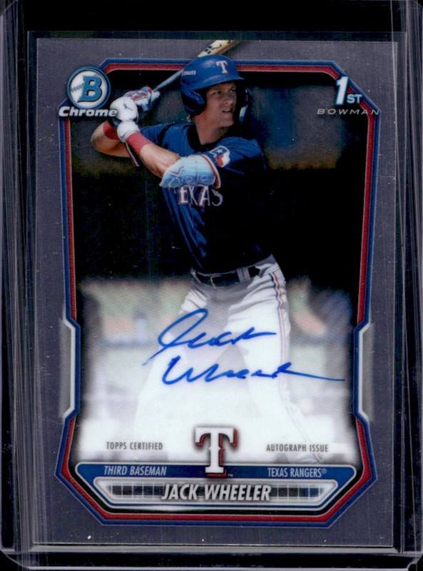 2026 Bowman Jack Wheeler Chrome Auto Autograph 1st Prospect #CPA-JWH Rangers