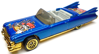 2000 HOT WHEELS '59 CADDY CADILLAC ELDORADO HIP HOP BLUE 1:64