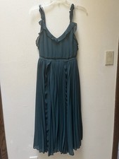 Emerald Green Pleated Midi Dress - Lulus - XS