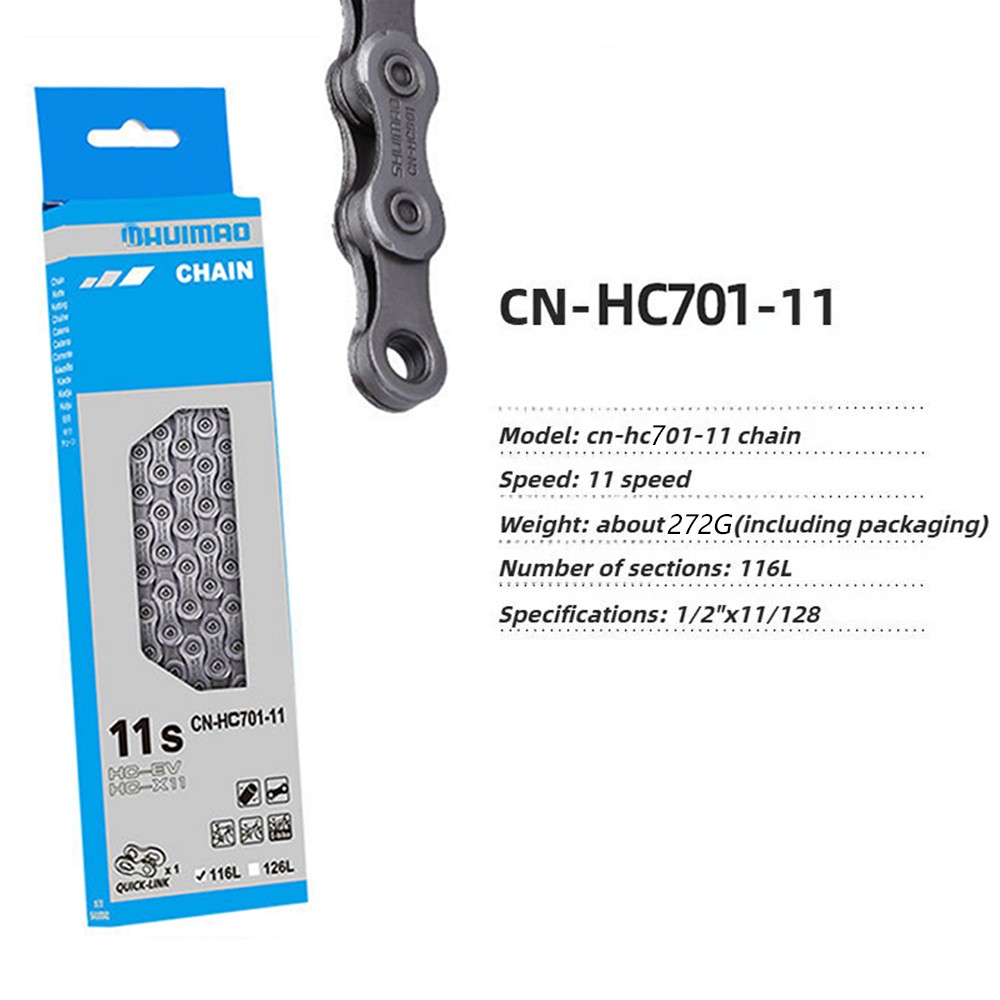 6/7/8/9/10/11/12Speed Chain Tiagra MTB Road Hybrid Bike Chain 116-126 Quick Link