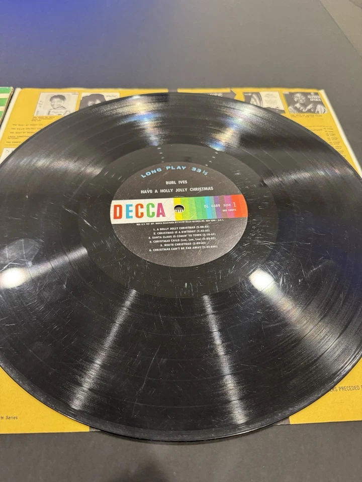 Burl Ives Have A Holly Jolly Christmas LP Vinyl MCA 15002 Stereo Half In Shrink - Image 3 of 4