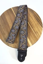 Perry’s Adjustable Guitar Strap Electric Acoustic And Base Floral Nylon