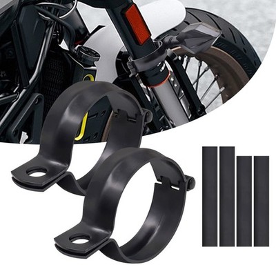 Biqing 2 Stück Motorrad Blinker Halterung, 52-60 mm Metall 52-60 mm, schwarz 