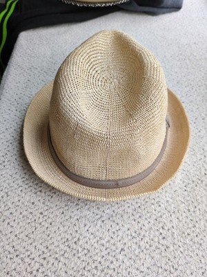 HBY Miami Sun Shade Wide Brim Tan Straw Hat Sz Small | eBay display picture 1