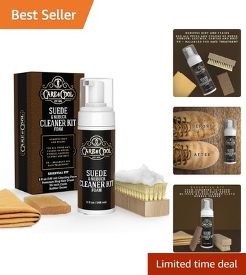 Wildleder & Nubuk Reinigungsschaum - 5 Unzen Kit für Schuhe, Stiefel, Kleidung & Möbel