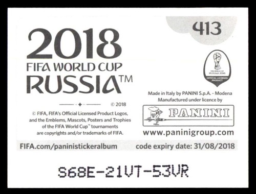 Panini World Cup 2018 Sticker Team Photo Serbia No. 413 - Picture 2 of 2
