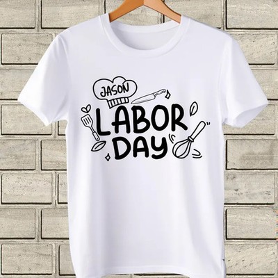 Custom Name Labor Day BBQ Grill Cooking Unisex T Shirt, Gift For Friends