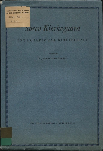 Soren Kierkegaard - International Bibliografi Himmelstrup, Jens und Kjeld Birket - Bild 1 von 2