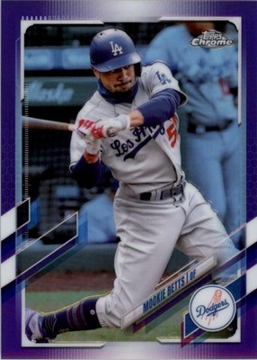 2021 Topps Chrome Purple Refractors #100 Mookie Betts /299 - BB