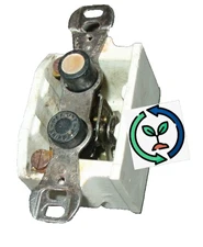 Antique Perkins Push Button Light Switch Single Pole ON/OFF Mother-of-Pearl USA