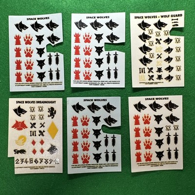 Warhammer 40k Space Wolves Classic 90s Transfers Bits Marines Games Workshop  