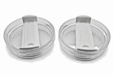 2-Pack 40 oz Tumbler Replacement Lids Clear with White Straw Guard Accessories