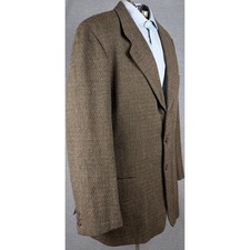 Mani Giorgio Armani Saks Fifth Avenue Brown Wool Blazer Sport Coat Italy 44R