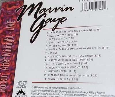Marvin Gaye : Rockin After Midnight-Live CD NEW & SEALED.  FAST 1ST CLASS SHIPPI