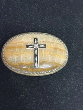 Vintage 1978 Midwestern Cross Rope Belt Buckle 