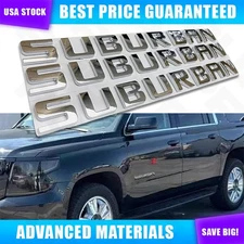 3PCS Gloss For Ch-evy Suburban Letters Emblems 3D Door Liftgate Badge 2007-2020