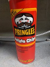 Pringles Potato Chip Can Super Size Jumbo Large 1970's Prop 8 Oz. Vintage