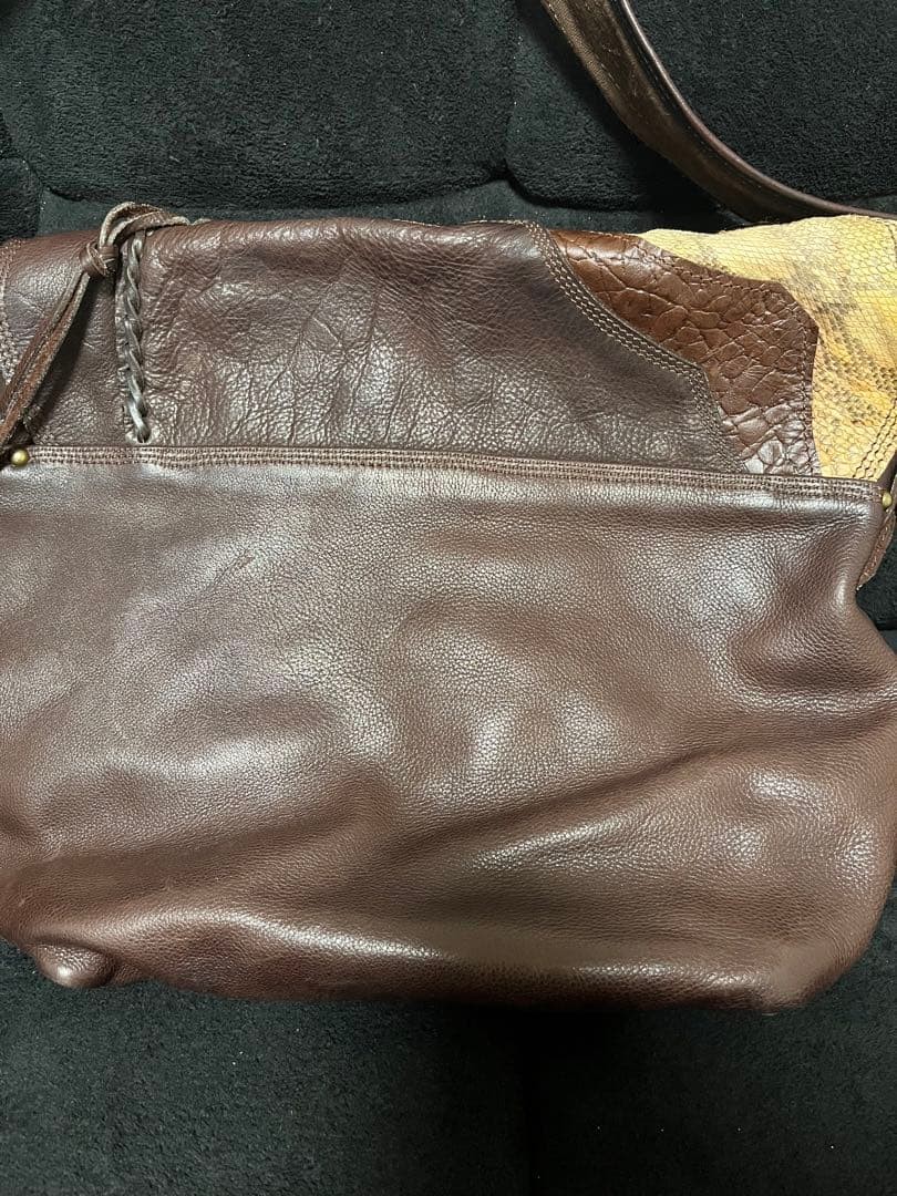 Rare 2000s Python Leather GoA Stone Bag Archive U… - image 8