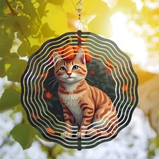 Artistic Metal Hanging Wind Spinners & Chimes for Yard - Unique Circular Pattern