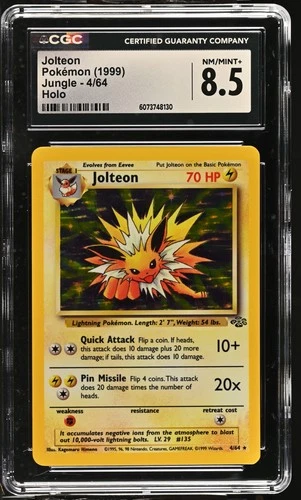 JOLTEON Jungle Holo Rare #4 CGC 8.5 Vintage Pokemon