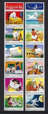 France 1997 & 1998 Journey & History of a Letter Strips Mint Never Hinged CV £41