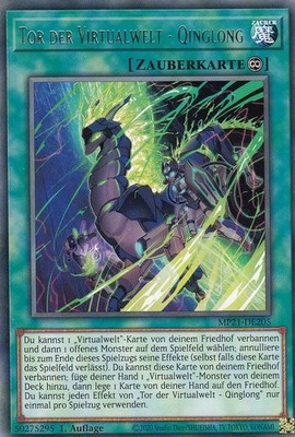 Tor der Virtualwelt - Qinglong MP21-DE205 Rare Mega Tins 2021 Yugioh Deutsch