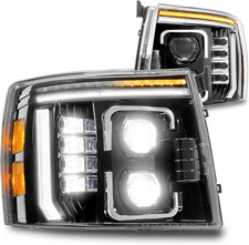 Full LED Headlight Assembly Replacement for 2007-2013 Chevy Silverado 1500 07-1