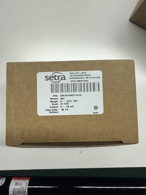 Setra 2641010WD11A1C Differential Pressure Transducer; Model 264; 24VDC