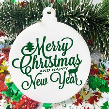 20Pcs 3 Inch Blank Acrylic Christmas Ornaments 2025 White 3 Inch,