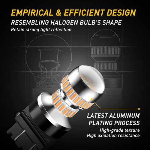 3156 3157 LED Ambre Jaune Clignotant Stationnement Haute Puissance Ampoules 2-10pc EAC - Photo 5 sur 16