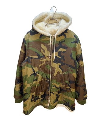 SUPREME 17AW Reversible Sherpa Work Parka Size: M Olive x Men