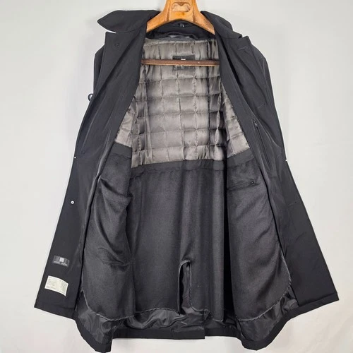 Andre Lanzino Men's L Black Long Coat Removable Liner Rain & Stain Resistant - product listing photo