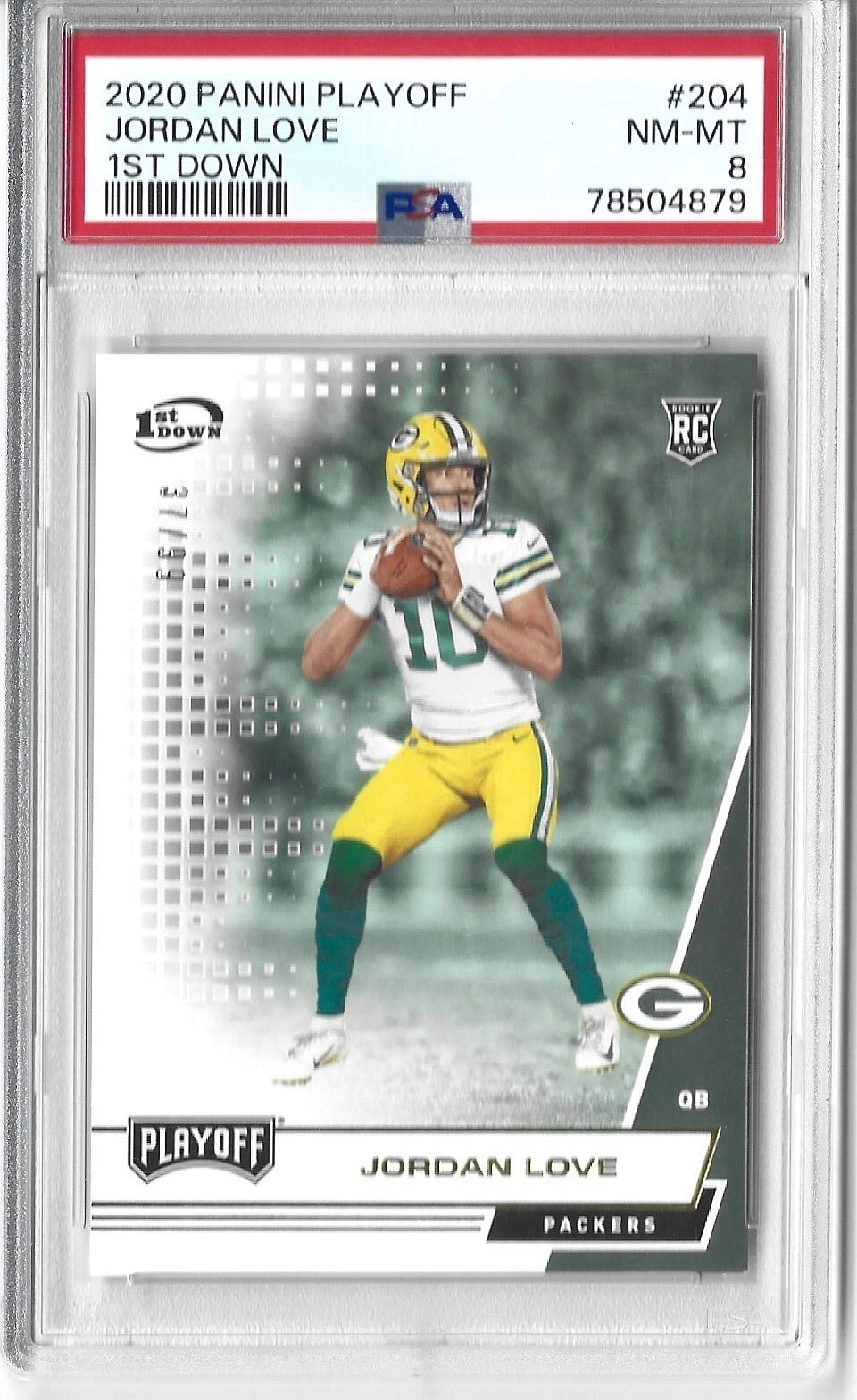 Jordan Love Panini Playoff #204 1st Down