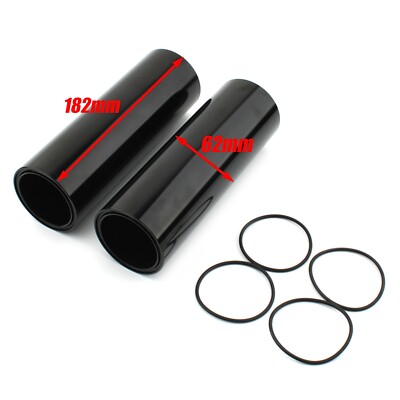 2×Schwarze Aluminium-Vordergabelabdeckung Für Harley Davidson Dyna FXD 2006-2017