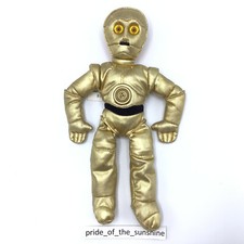 1997 C-3PO Star Wars Buddies Beanie Plush Toy Hasbro Kenner Stuffed Droid 10"