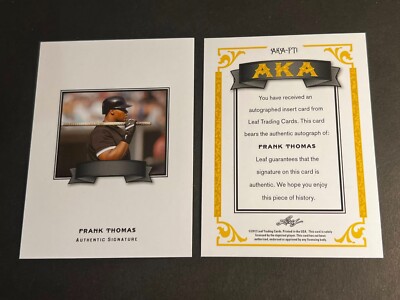 Box 49 - 2012 Leaf BLANK BACK PROOF MISSING AUTO AKA Frank Thomas