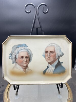 RARE 1932 George Washington Bicentenary Hand Painted Tray By Jon Roth Germany