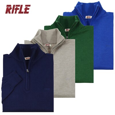 Herren Pullover Pulli Half Zip Rasiert Winter RIFLE S M L XL XXL 3XL