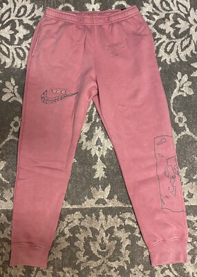 Nike Sportswear Club Cuff Drip Wash Pink Jogger Pants Mens Sz Large  DC2727-614