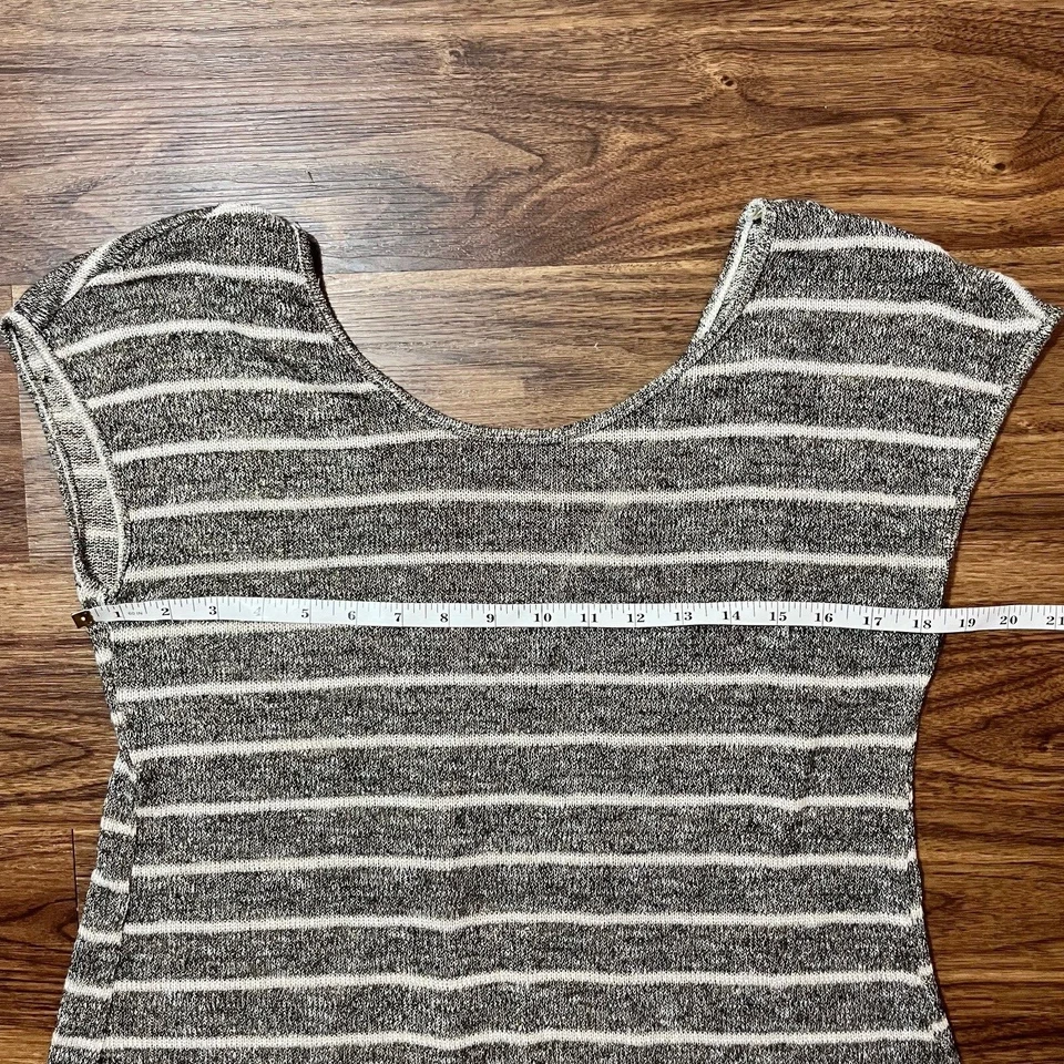 Camiseta sin mangas American Rag Cie para mujer Camisa a rayas Gris de gran tamaño Talla XL Foto 2 de 4