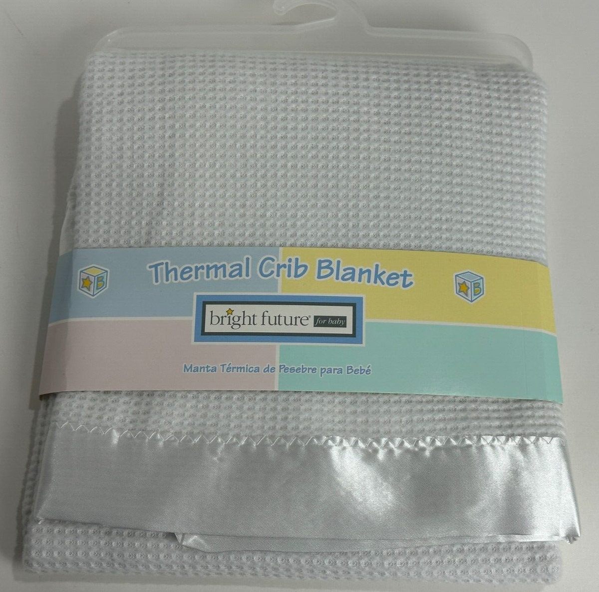 NWT Bright Future Baby Morgan White Acrylic Thermal Satin Binding